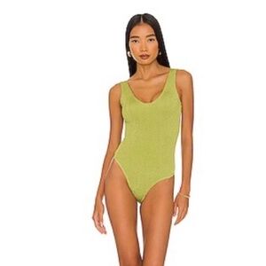 Bond Eye Mara One Piece Swimsuit in Citron Shimmer One Size